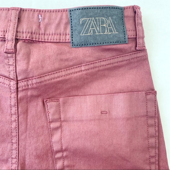 🌸New🌸 Zara Coated Slim Fit Pants Size 34 / 2 NWT - Picture 8 of 15